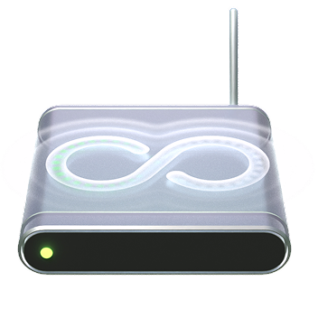 Speedometer gauge displaying maximum bandwidth with no data cap limits