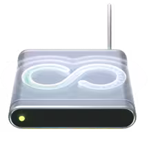Speedometer gauge displaying maximum bandwidth with no data cap limits